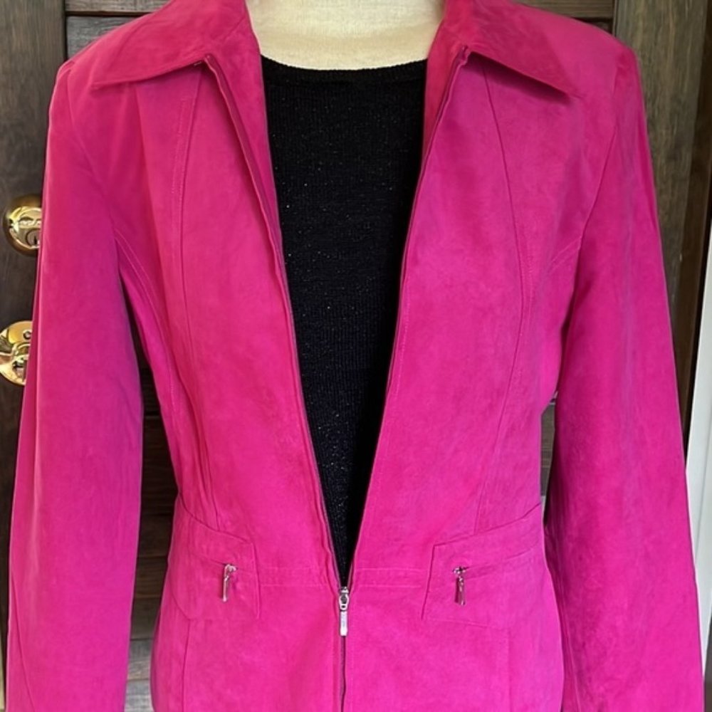 Faux Suede Pink Blazer